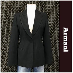 Armani Collezioni Pinstripe Single Breasted Jacket
